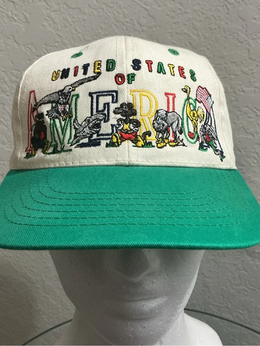 Vintage United States of America Alphabet Souvenir Strapback Hat